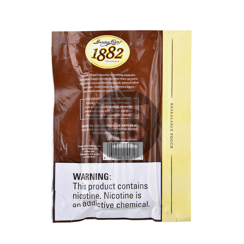 Game Garcia y Vega 1882 Natural Cigarillos 8 Pouches of 5 3