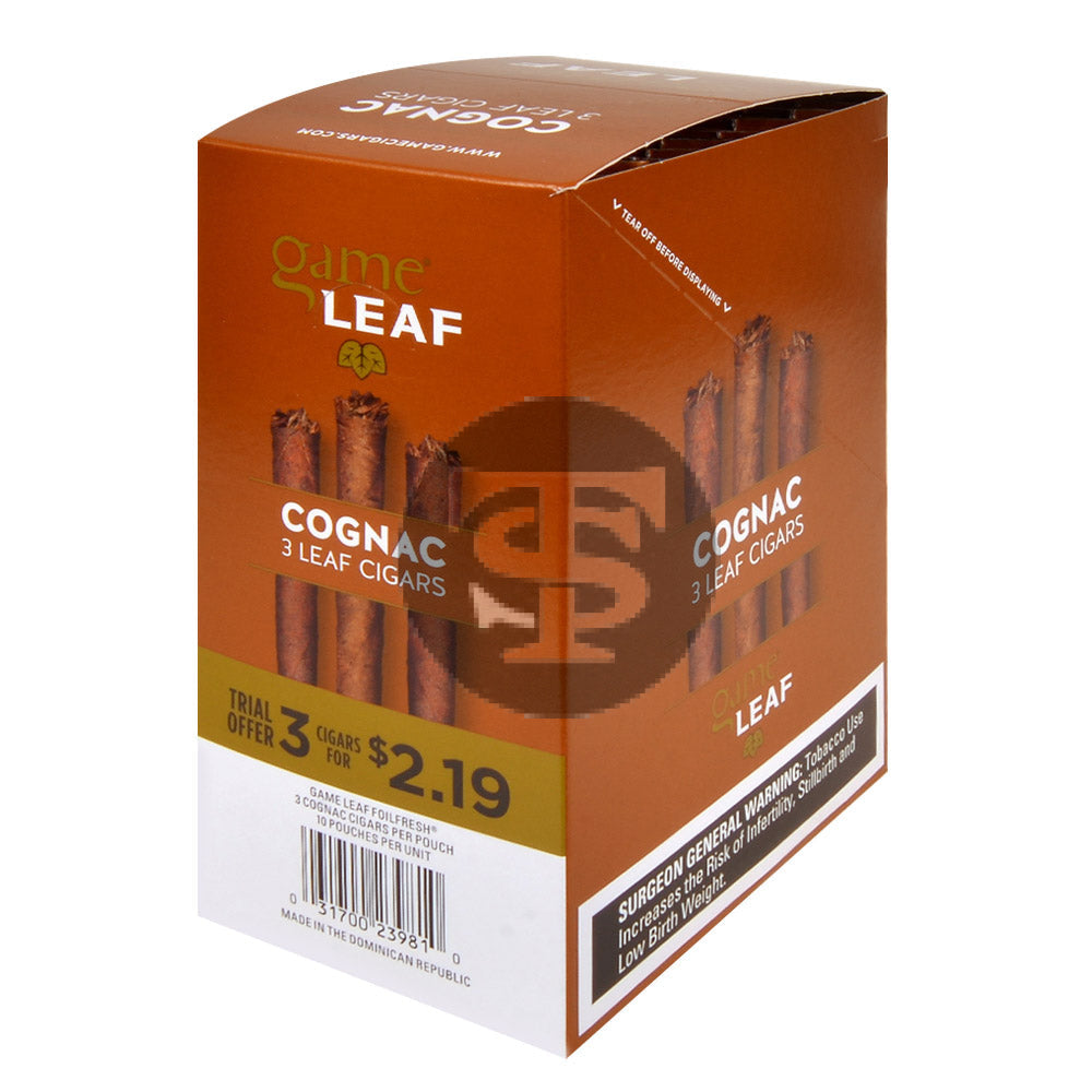 Game Leaf Cigarillos 3 for $2.19 Cognac 10 pack of 3