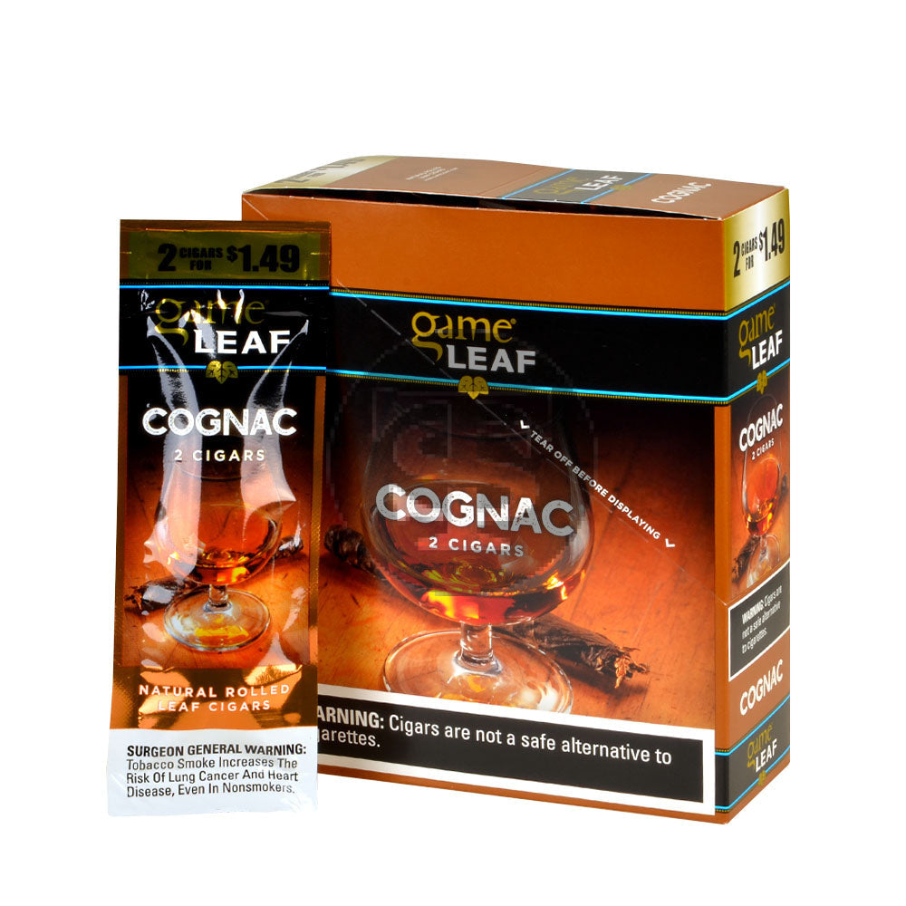 Game Leaf Cognac Cigarillos 2 for $1.49 15 Pouches of 2