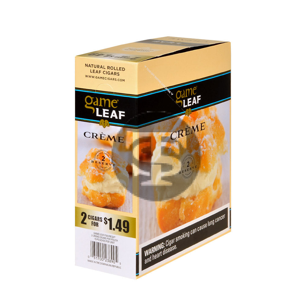 Game Leaf Creme Cigarillos 2 for $1.49 15 Pouches of 2
