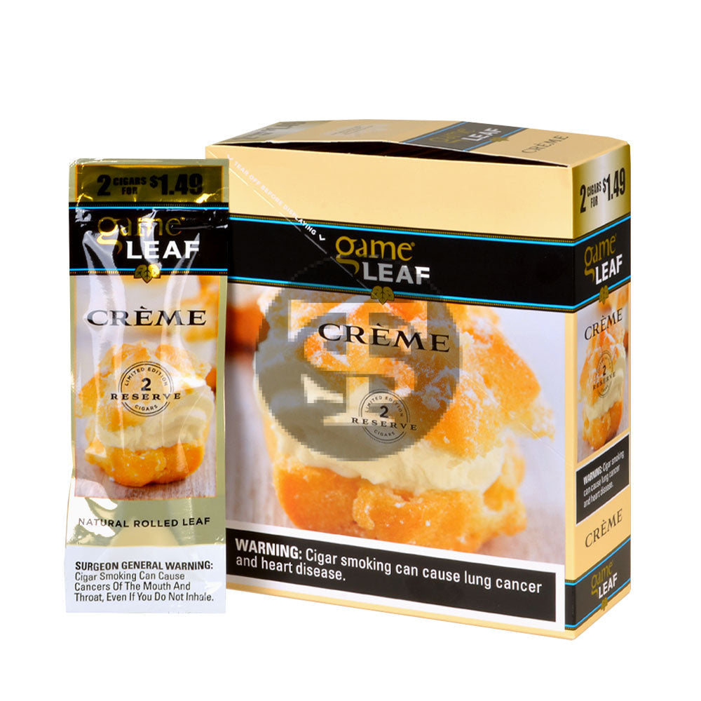 Game Leaf Creme Cigarillos 2 for $1.49 15 Pouches of 2