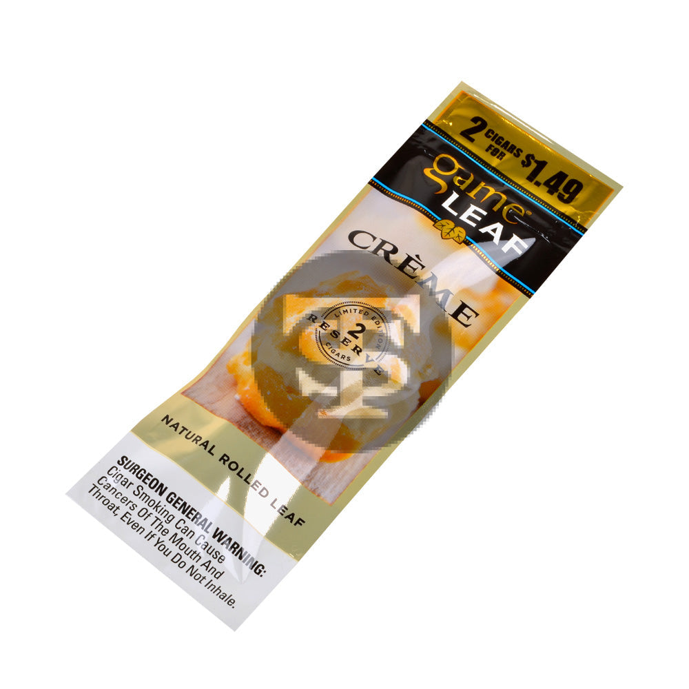 Game Leaf Creme Cigarillos 2 for $1.49 15 Pouches of 2