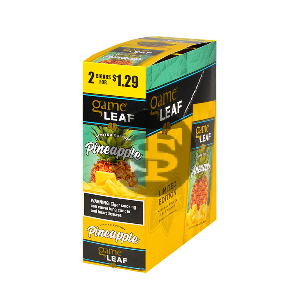 Game Leaf Pineapple Cigarillos 2 for $1.29 Cents 15 Pouches of 2 1