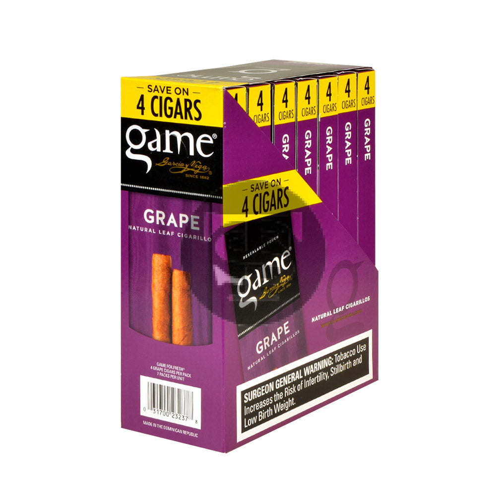 Game Vega Cigarillos 7 Packs of 4 Grape