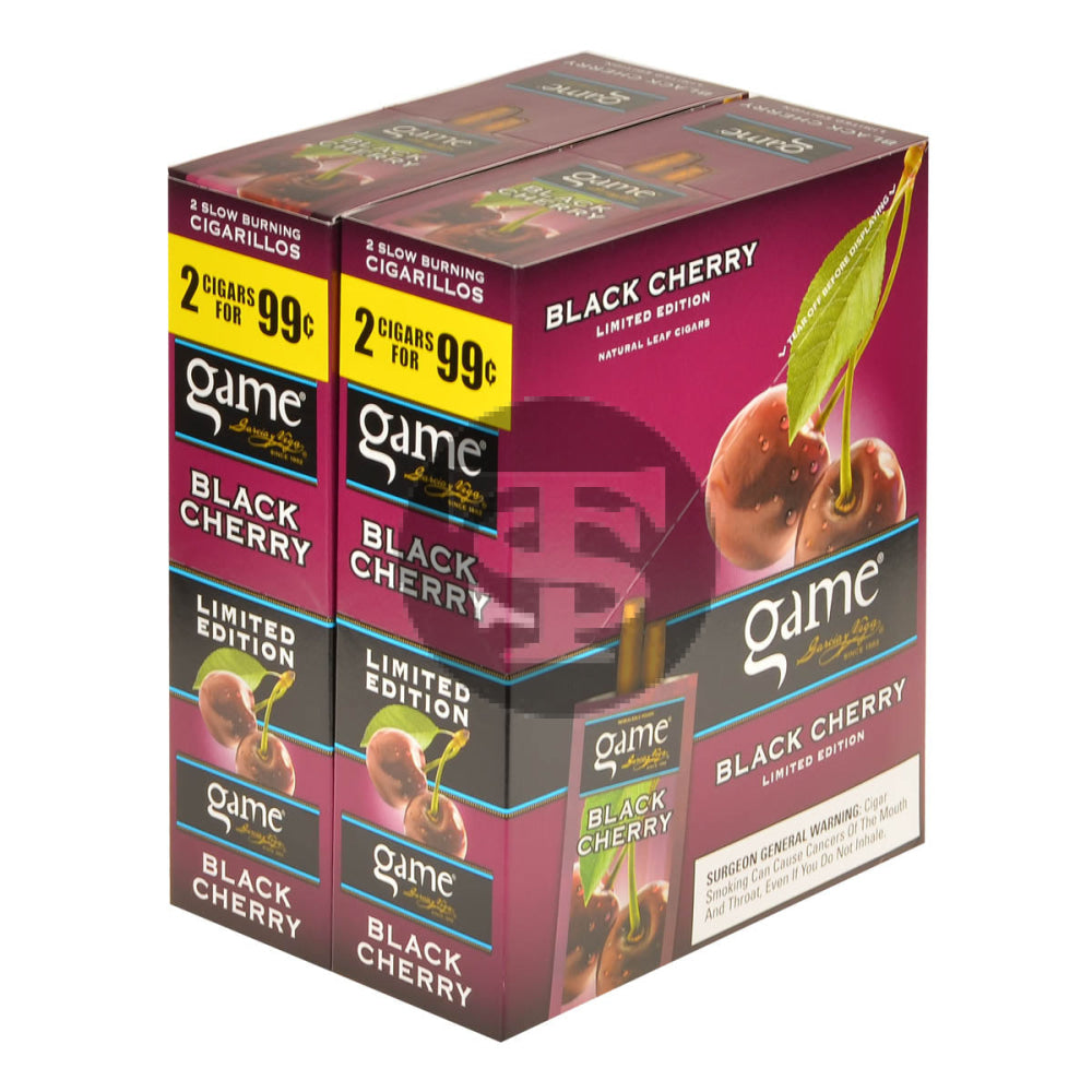 Game Vega Cigarillos Black Cherry Foil 2 for 99 Cents 30 Pouches of 2 4