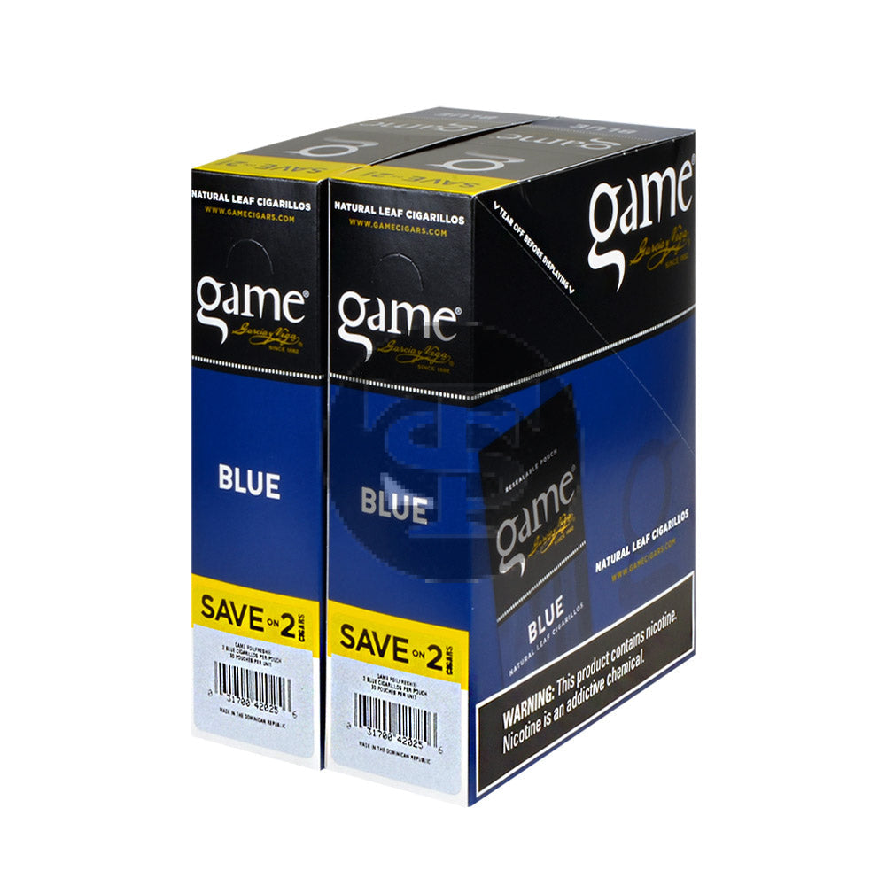 Game Vega Cigarillos Blue Foil 30 Pouches of 2 2