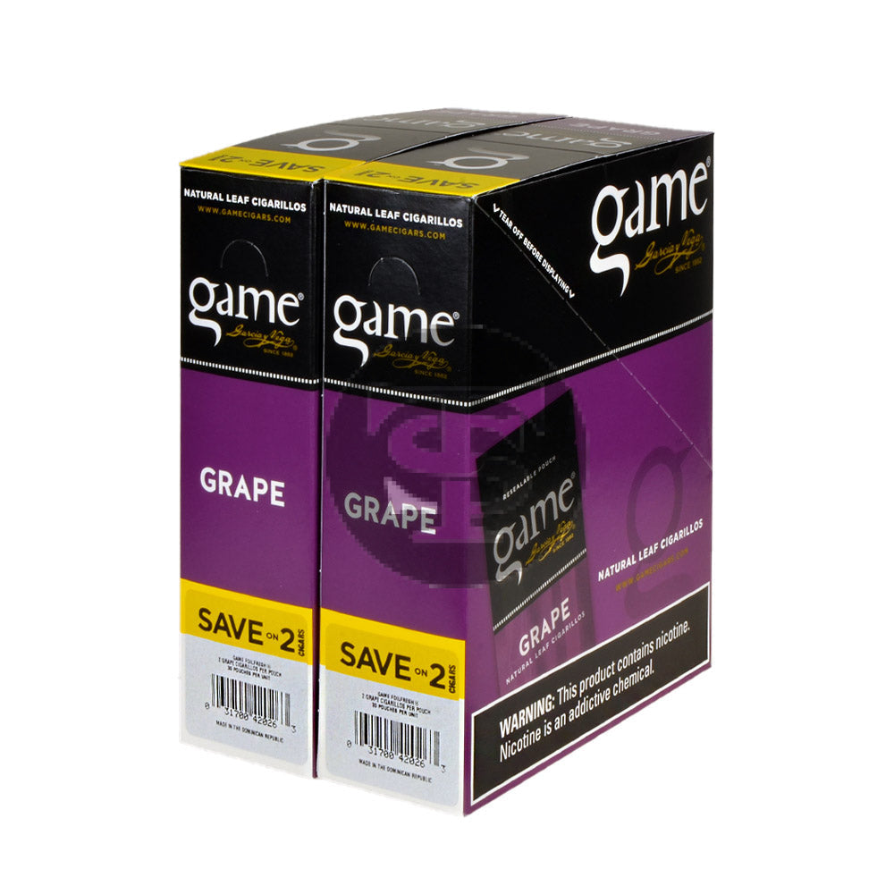 Game Vega Cigarillos Grape Foil 30 Pouches of 2 2