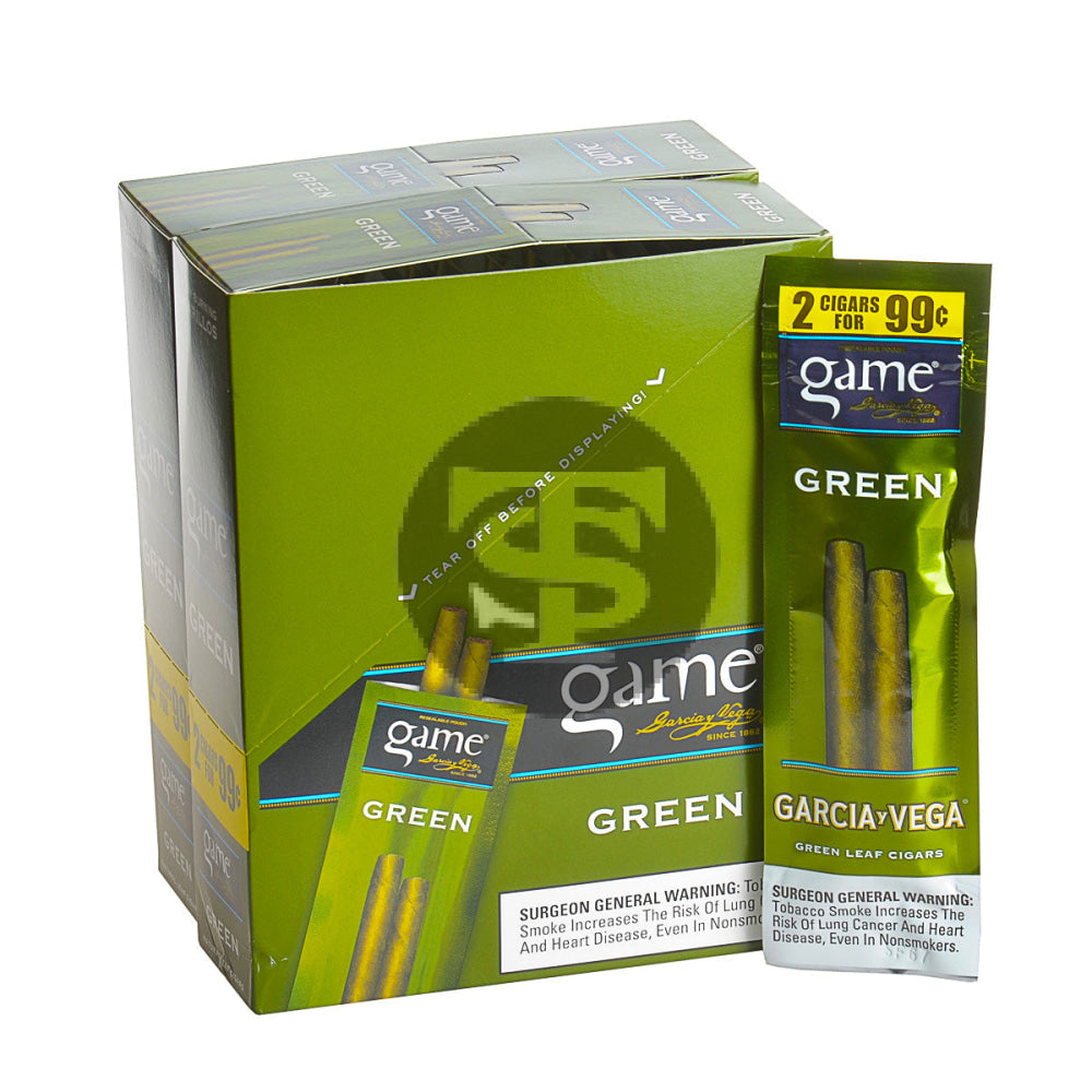 Game Vega Cigarillos Green Foil 2 for 99 Cents 30 Pouches of 2 3