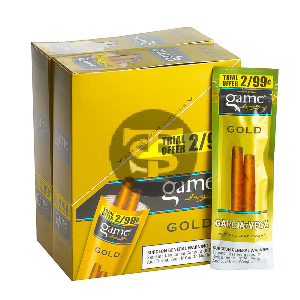 Game Vega Cigarillos Honey (Gold) Foil 2 for 99 Cents 30 Pouches of 2 4