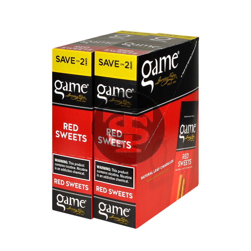 Game Vega Cigarillos Red Sweets Foil 30 Pouches of 2 1