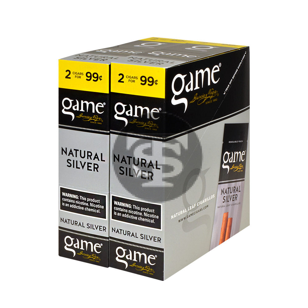 Game Vega Cigarillos Silver Foil 2 for 99 Cents 30 Pouches of 2 1