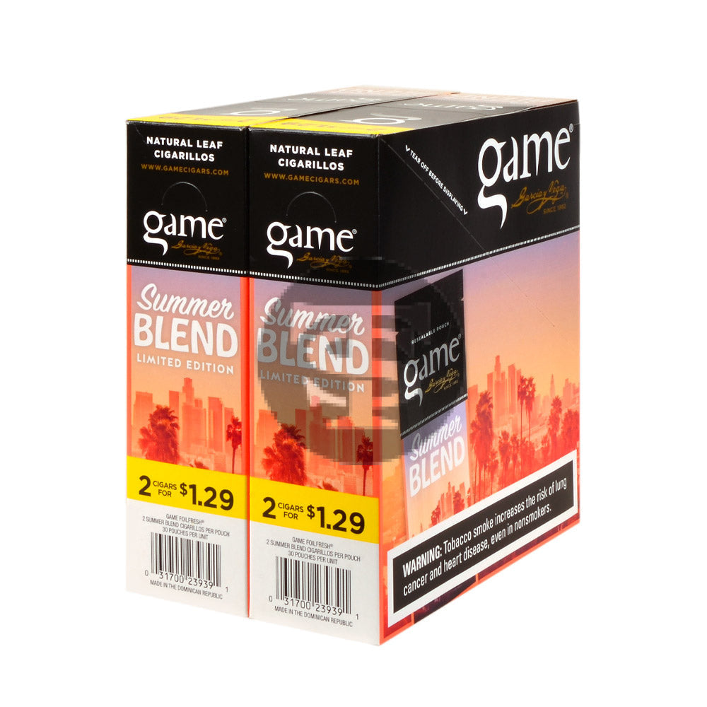 Game Vega Cigarillos Summer Blend Foil 2 for $1.29 30 Pouches of 2