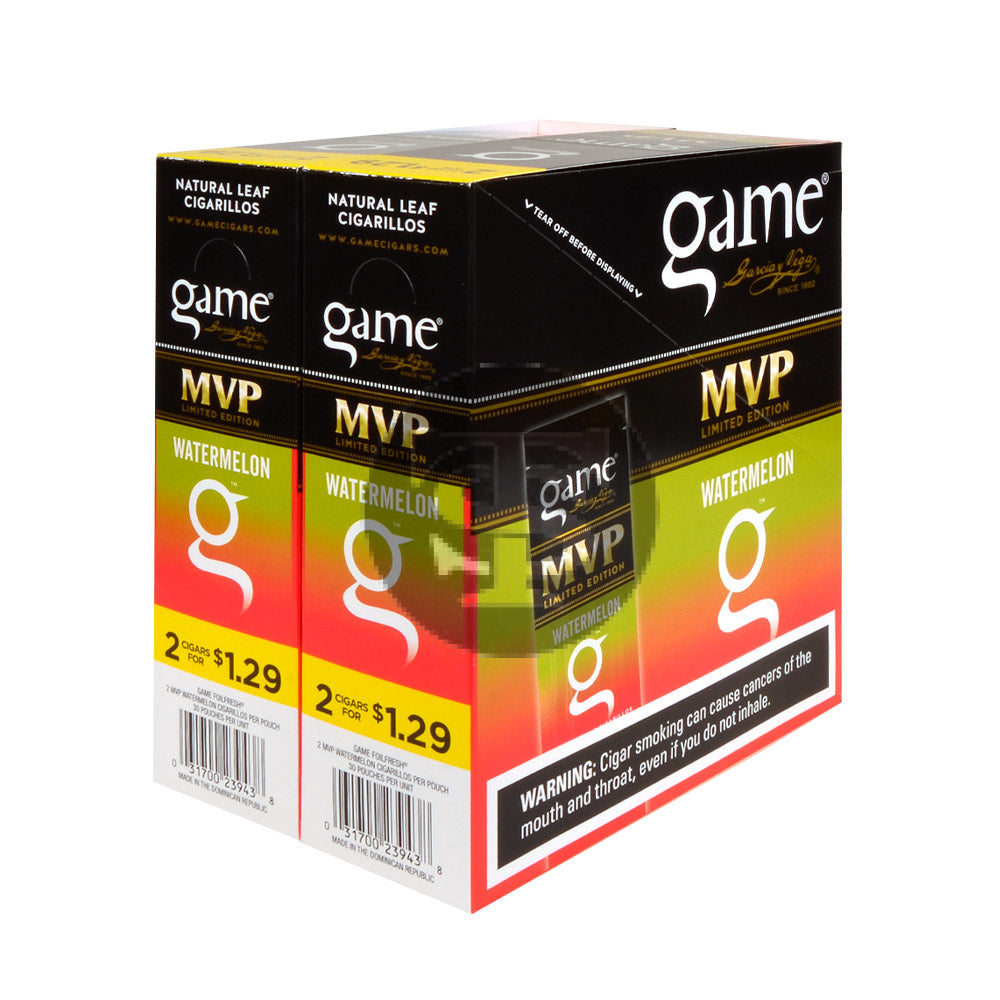 Game Vega Cigarillos Watermelon Foil 2 for $1.29 30 Pouches of 2