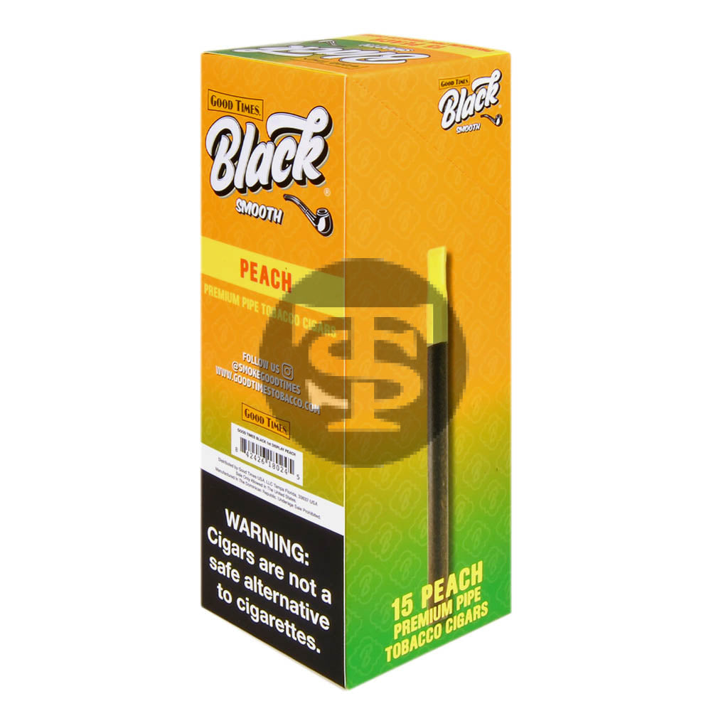 Good Times Black Smooth Peach Cigarillos 15ct