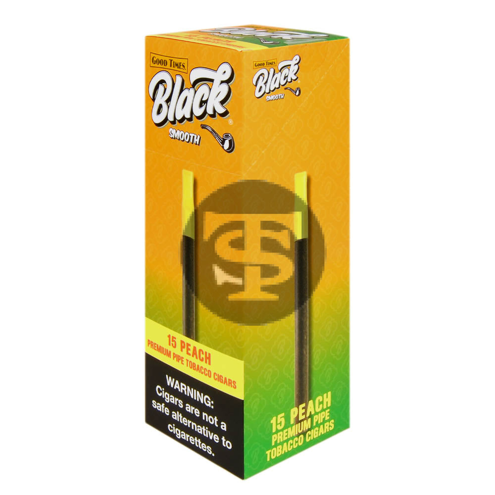 Good Times Black Smooth Peach Cigarillos 15ct