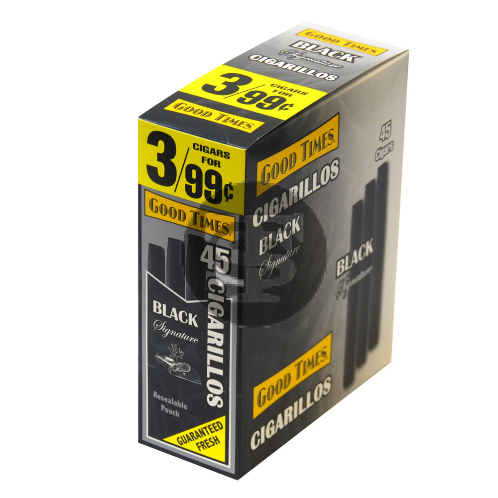Good Times Cigarillos Black 3 for 99 Cents Pre Priced 15 Packs of 3 1
