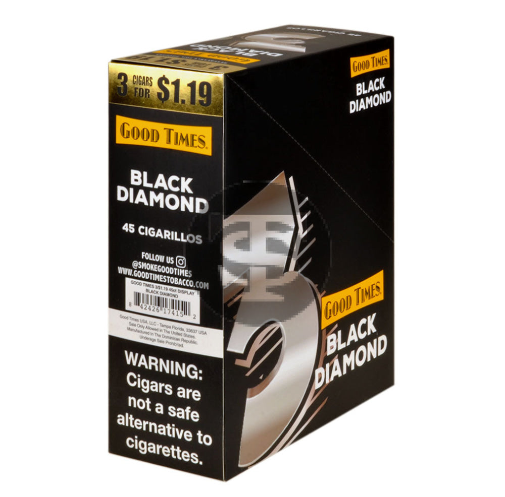 Good Times Cigarillos Black Diamond 45ct $1.19