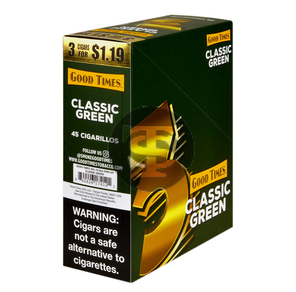 Good Times Cigarillos Classic Green 45ct $1.19