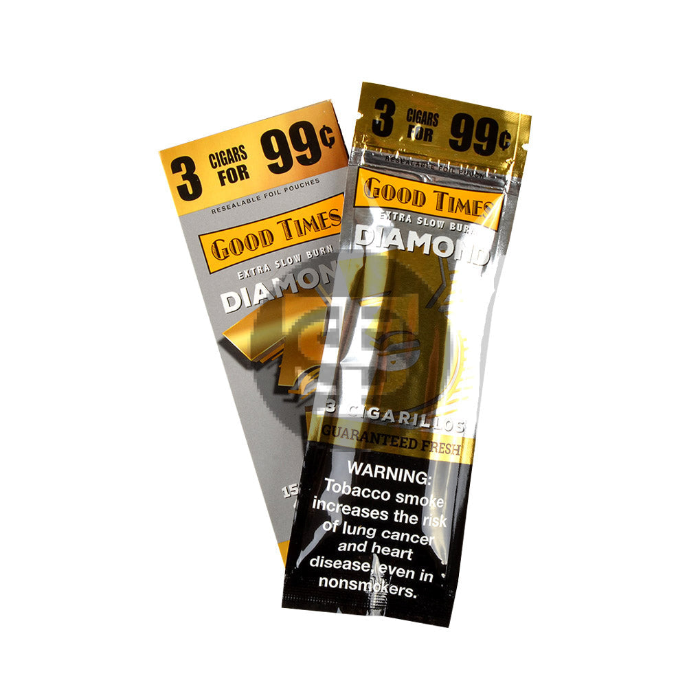 Good Times Cigarillos Diamond 3 for 99 Cents Pre Priced 15 Packs of 3