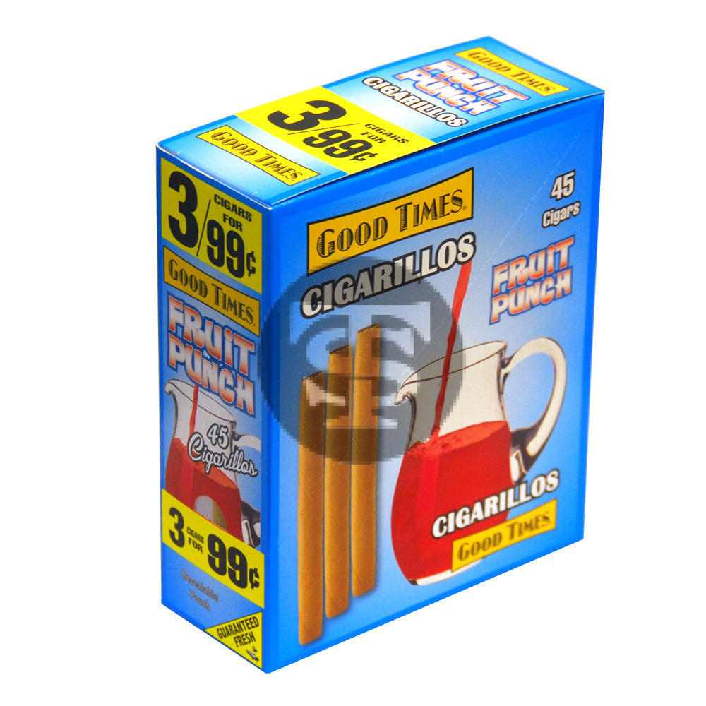 Good Times Cigarillos Fruit Punch 3 for 99 Cents Pre Priced 15 Packs of 3 1