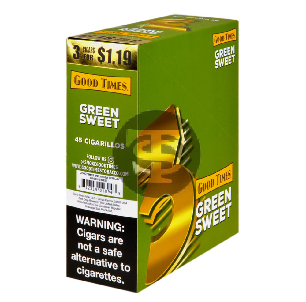 Good Times Cigarillos Green Sweet 45ct $1.19
