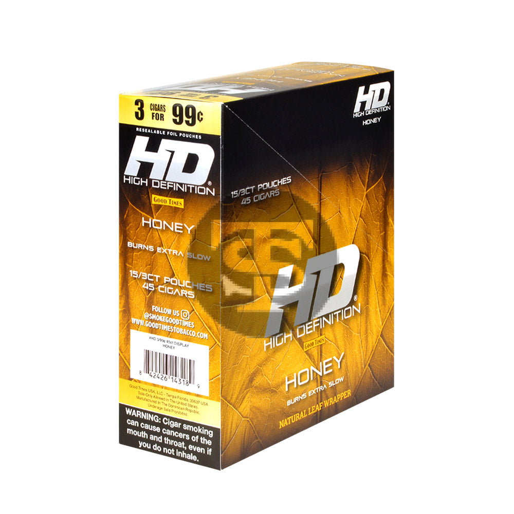Good Times HD Cigarillos 3 For 99c Honey 15 Pouches