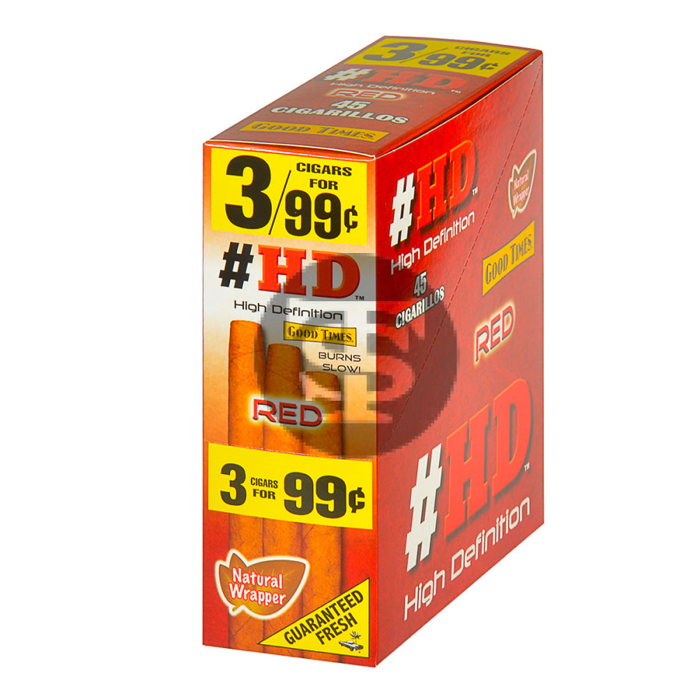 Good Times HD Cigarillos 3 For 99c RED 15 Pouches 1