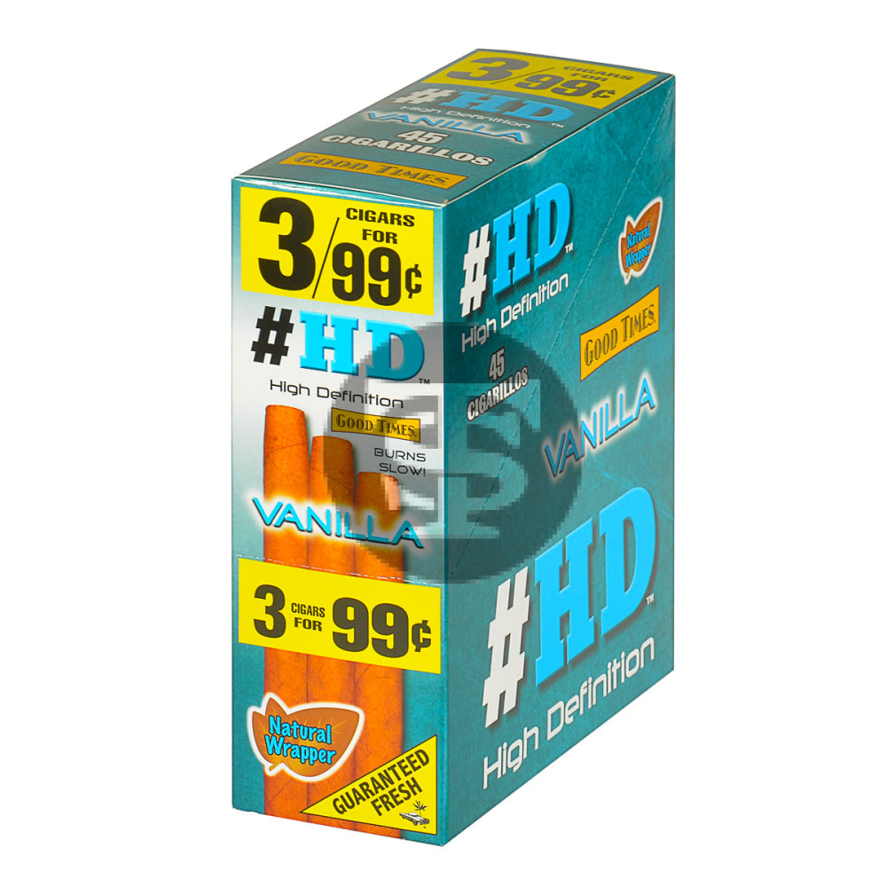 Good Times HD Cigarillos 3 For 99c Vanilla 15 Pouches 1