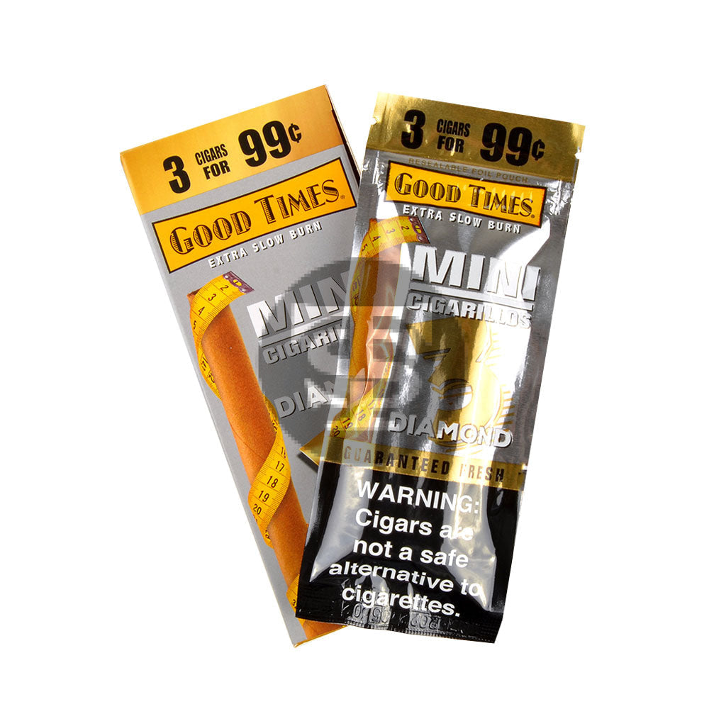 Good Times Mini Cigarillos Diamond Pre Priced 15 Packs of 3