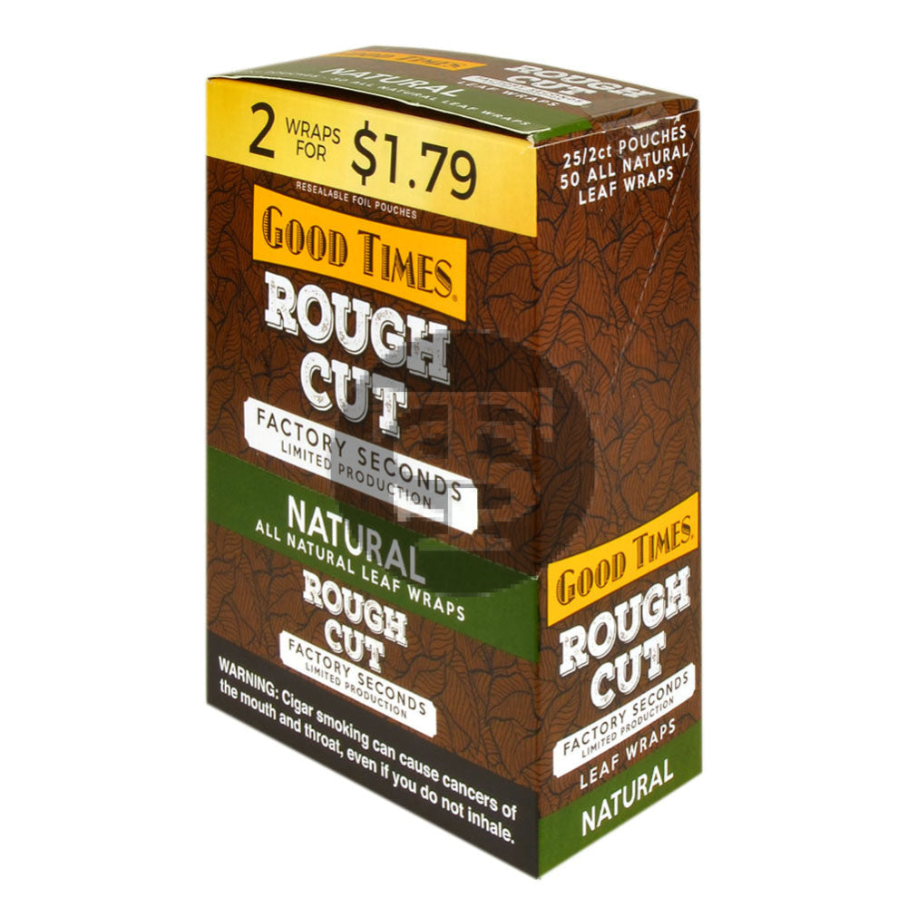 Good Times Rough Cut Natural Leaf Wraps 25x2ct