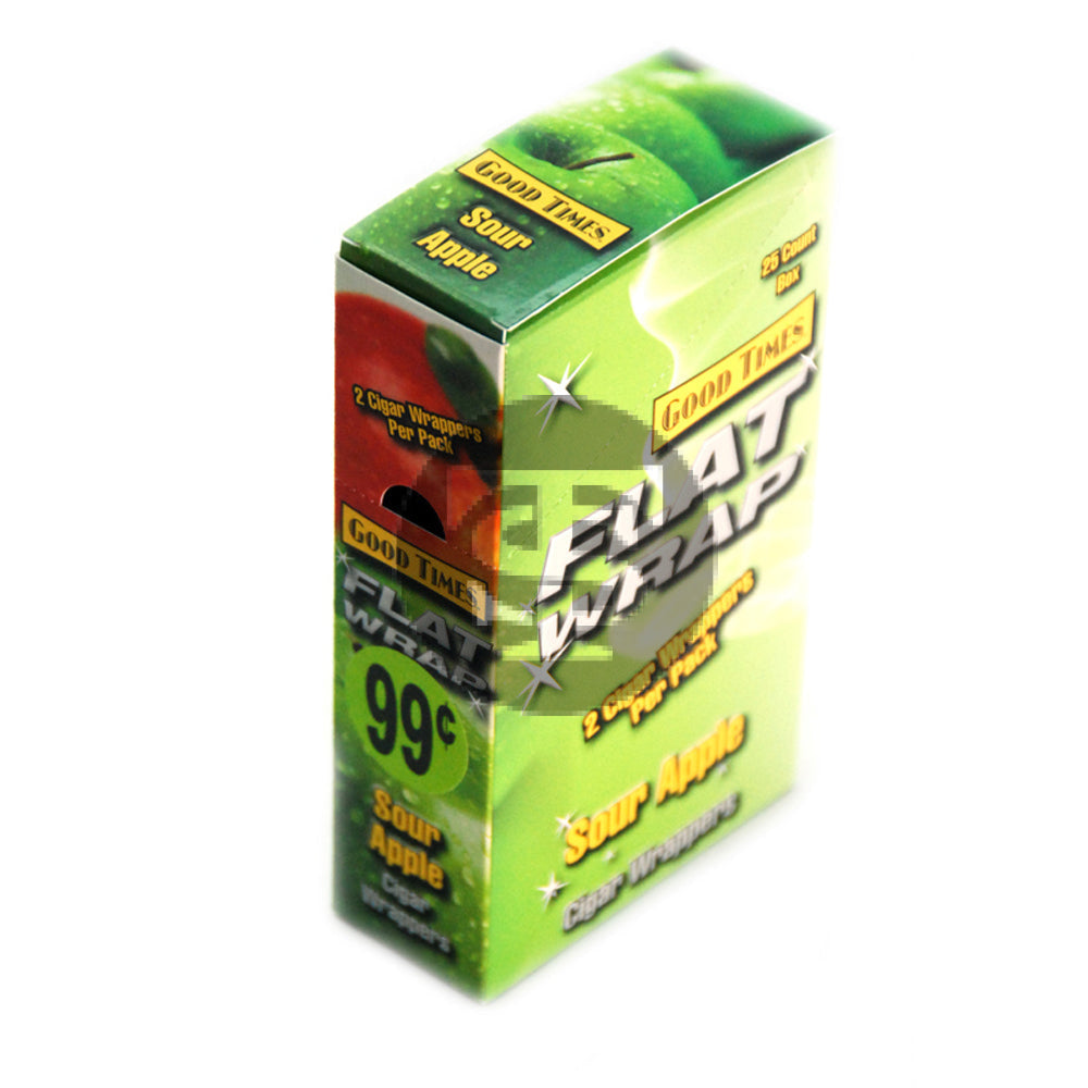 Good Times Sour Apple Flat Wraps Pre Priced 25 Pouches of 2 1