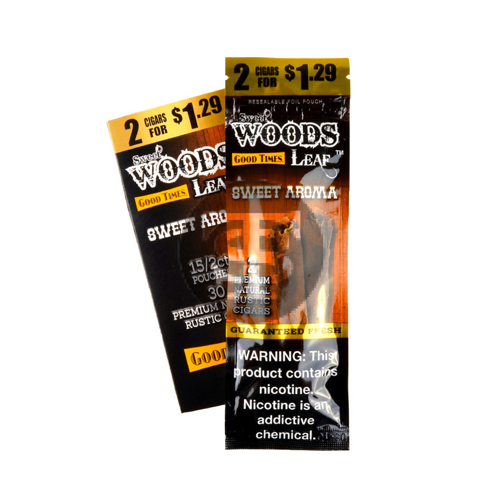 Good Times Sweet Woods 2 For $1.29 Cigarillos 15 Pouches Of 2 Sweet Aroma 3