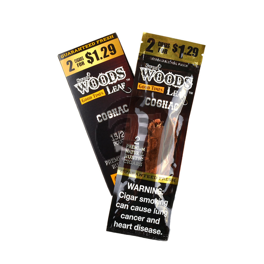 Good Times Sweet Woods 2 For $1.29 Cigarillos 15 Pouches Of 2 Cognac 3