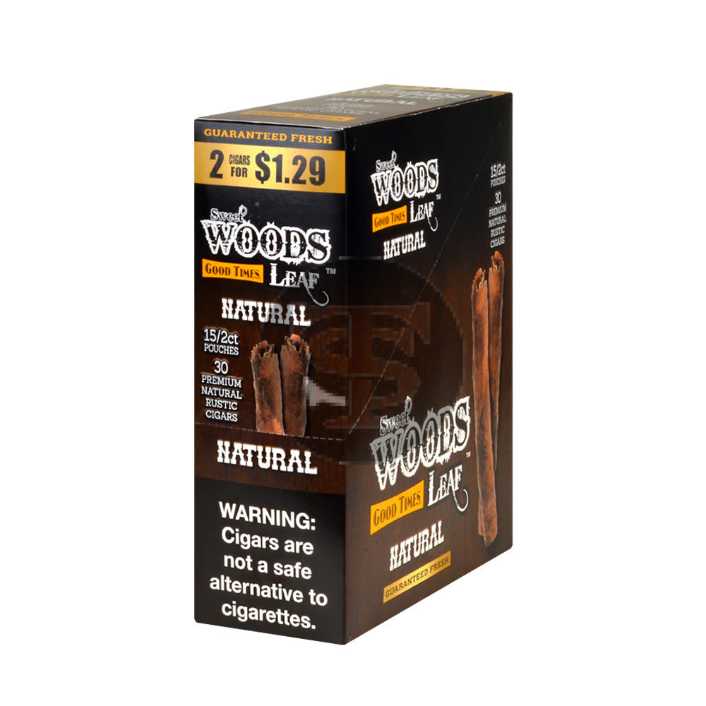 Good Times Sweet Woods 2 For $1.29 Cigarillos 15 Pouches Of 2 Natural 1
