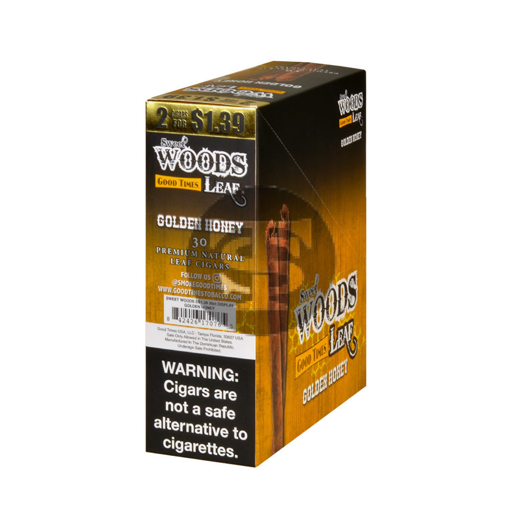 Good Times Sweet Woods 2 For $1.39 Cigarillos 15 Pouches of 2 Golden Honey