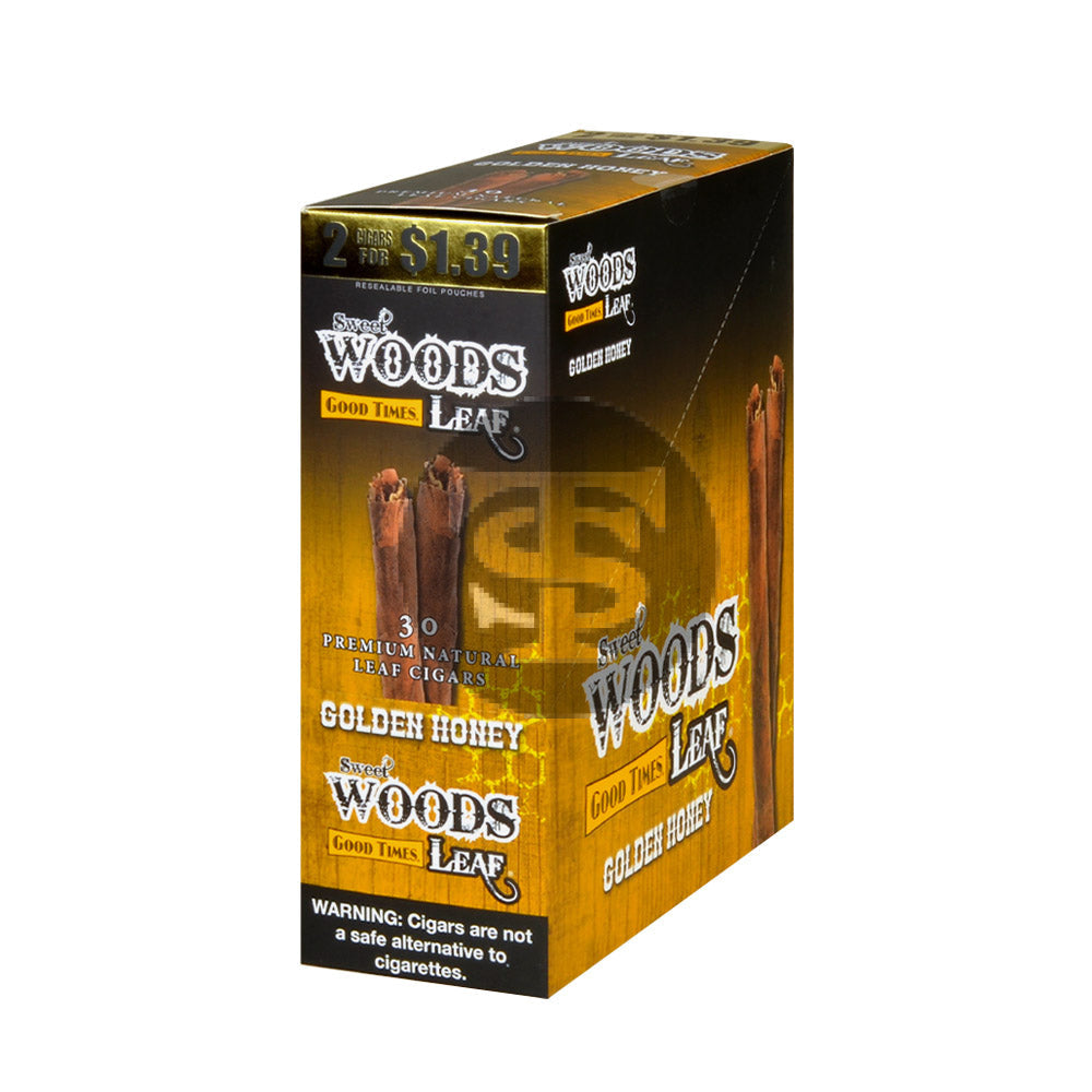 Good Times Sweet Woods 2 For $1.39 Cigarillos 15 Pouches of 2 Golden Honey