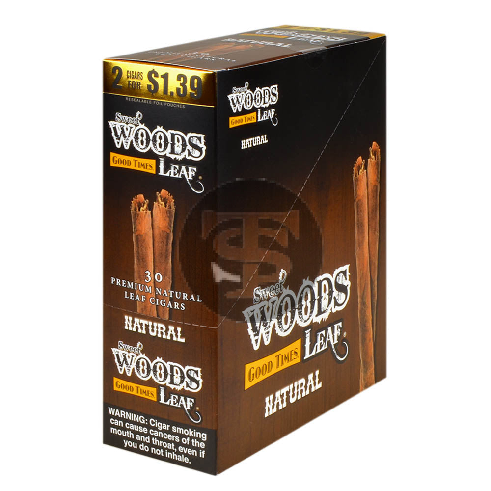 Good Times Sweet Woods 2 For $1.39 Cigarillos 15 Pouches of 2 Natural