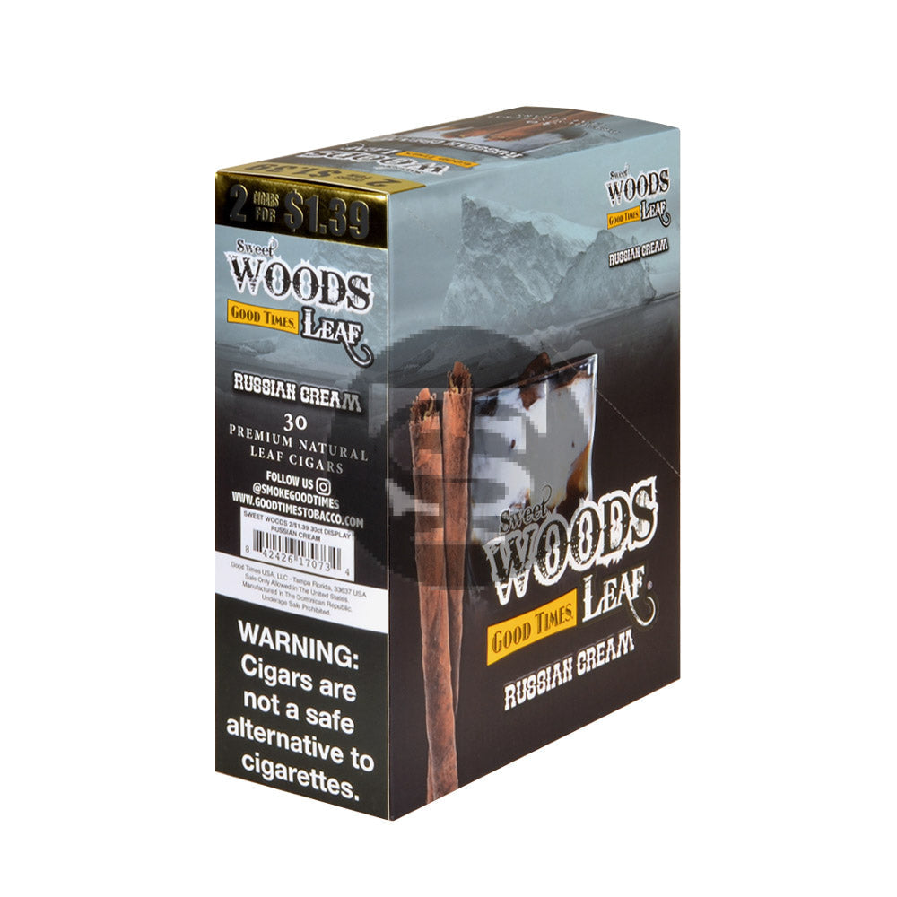 Good Times Sweet Woods 2 For $1.39 Cigarillos 15 Pouches of 2 Russian Cream