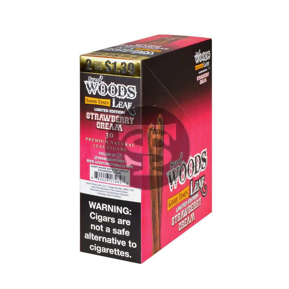 Good Times Sweet Woods 2 For $1.39 Cigarillos 15 Pouches of 2 Strawberry Cream