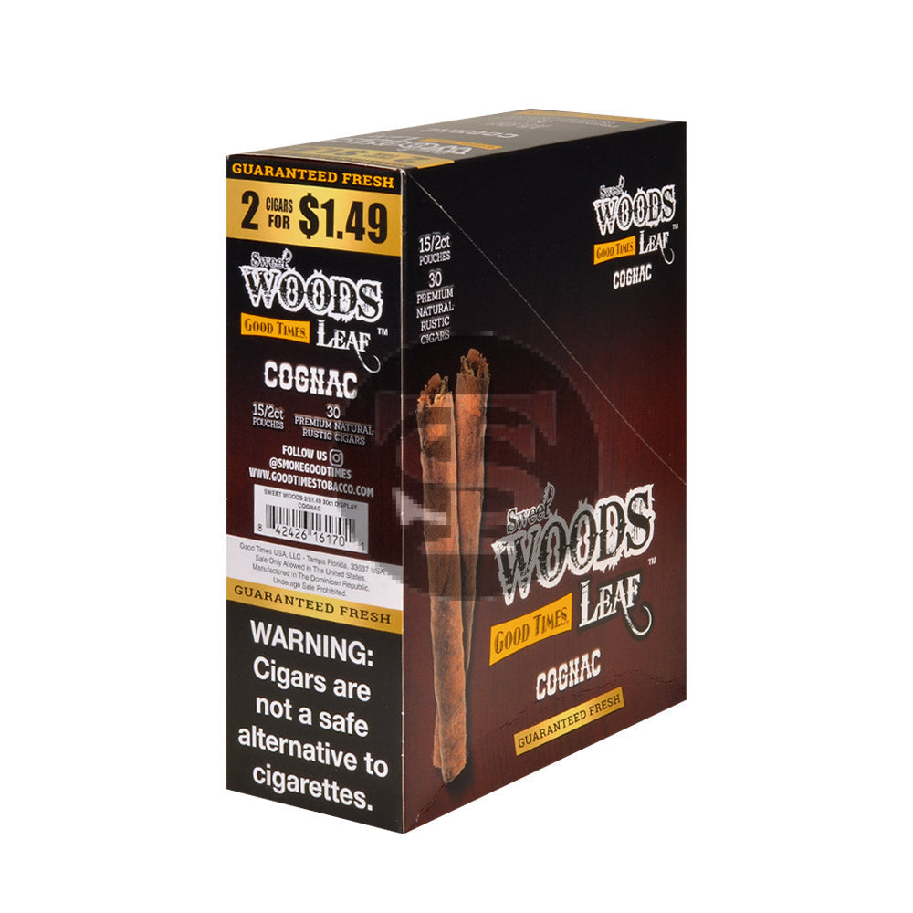 Good Times Sweet Woods 2 For $1.49 Cigarillos 15 Pouches of 2 Cognac