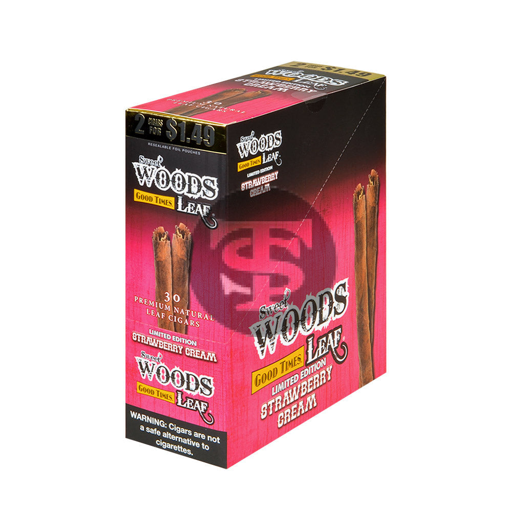 Good Times Sweet Woods 2 For $1.49 Cigarillos 15 Pouches of 2 Strawberry Cream