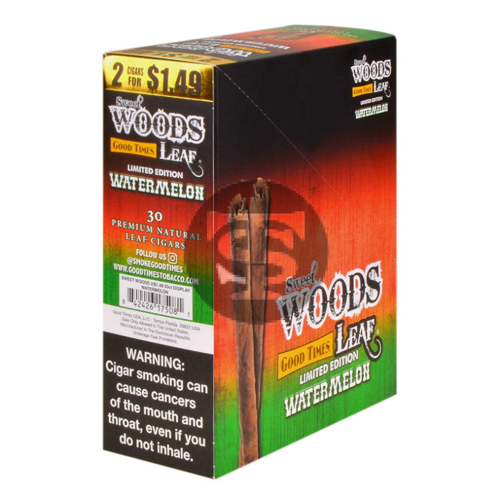 Good Times Sweet Woods 2 For $1.49 Cigarillos 15 Pouches of 2 Watermelon
