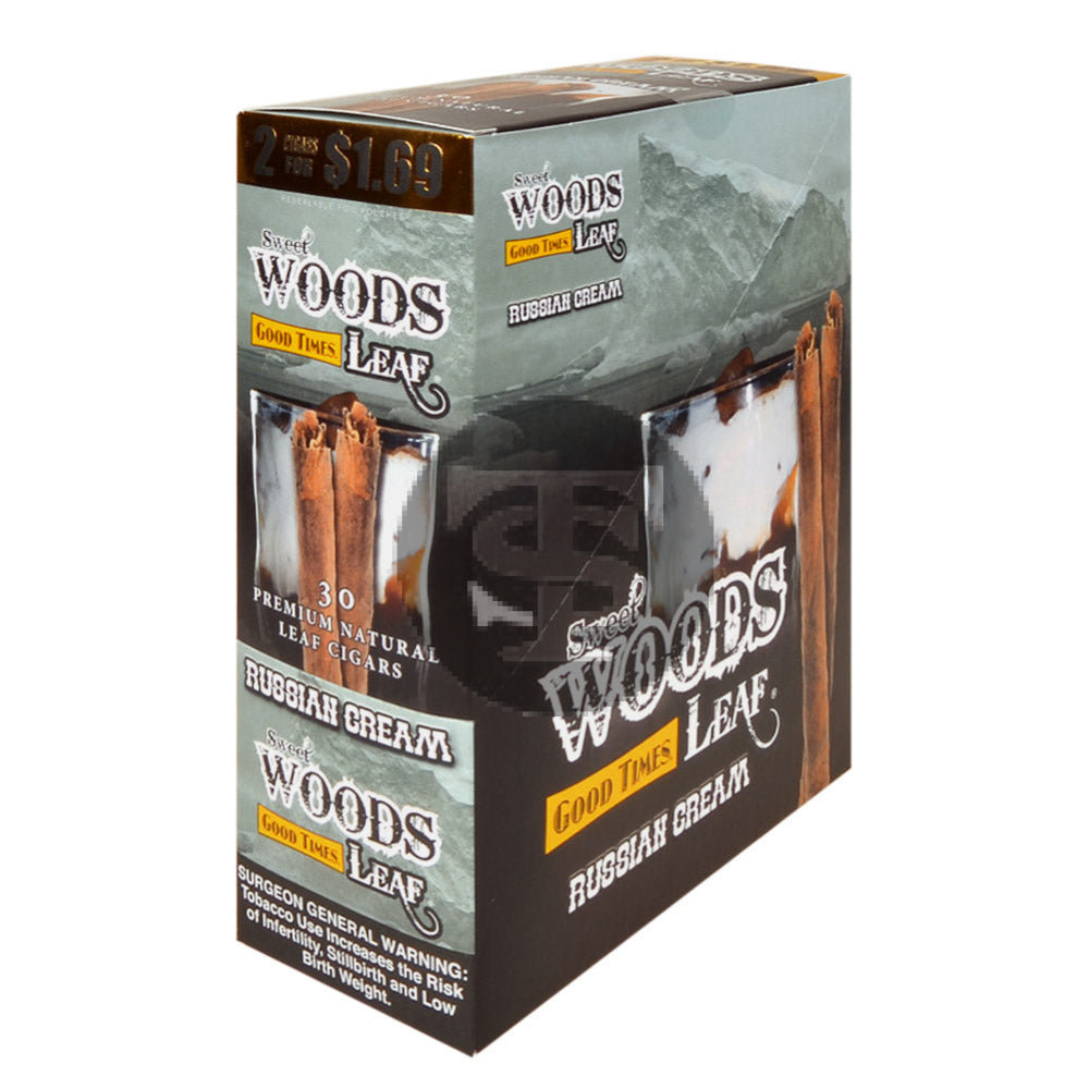 Good Times Sweet Woods 2 For $1.69 Cigarillos 15 Pouches of 2 Russian Cream