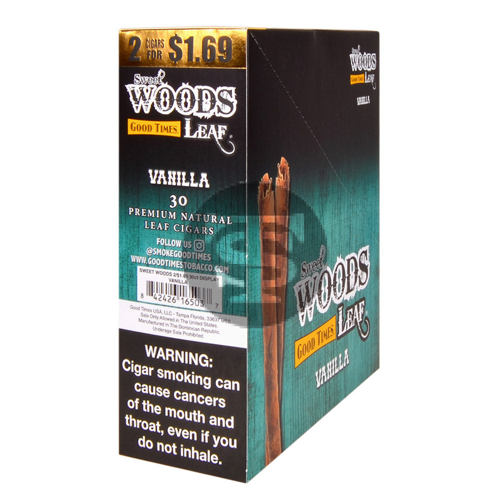 Good Times Sweet Woods 2 For $1.69 Cigarillos 15 Pouches of 2 Vanilla