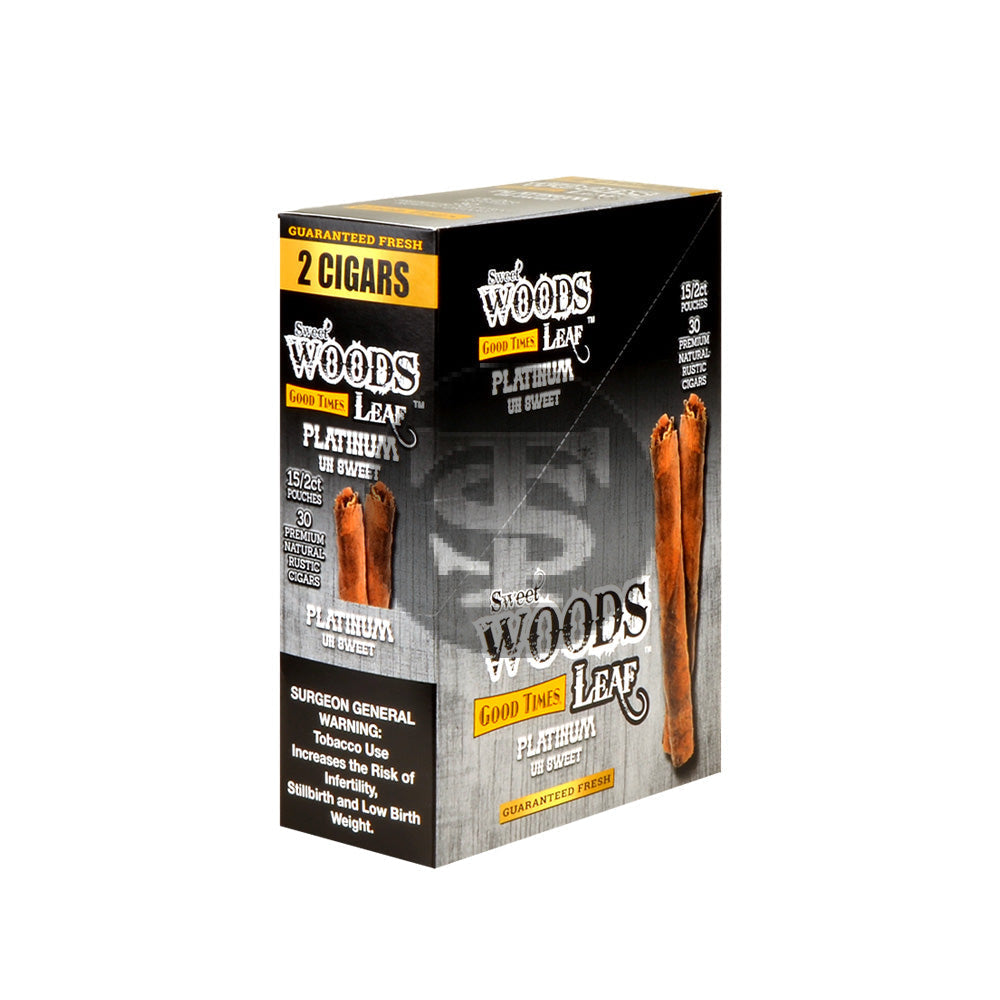 Good Times Sweet Woods cigarillos 15 Pouches of 2 Platinum 1