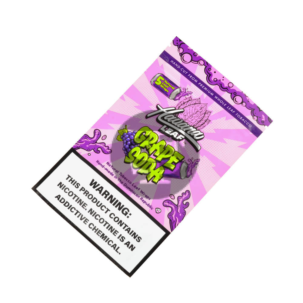 Havana Leaf Natural Tobacco Wrap Grape Soda 8x5pk