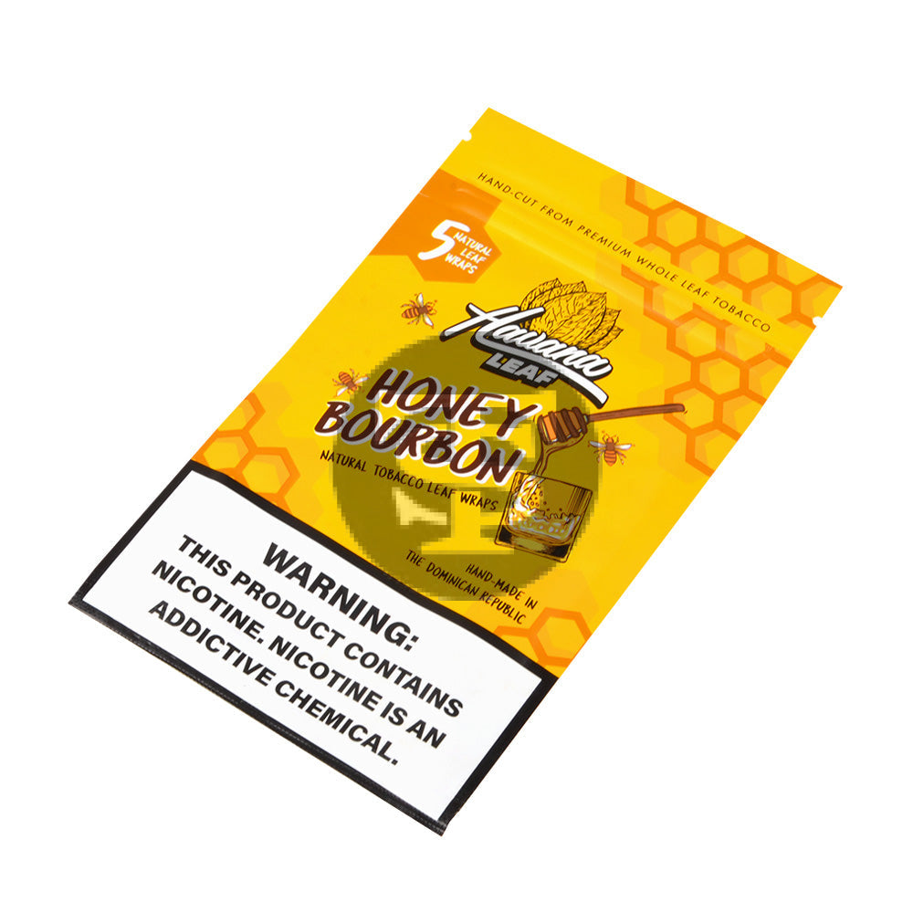 Havana Leaf Natural Tobacco Wrap Honey Bourbon 8x5pk