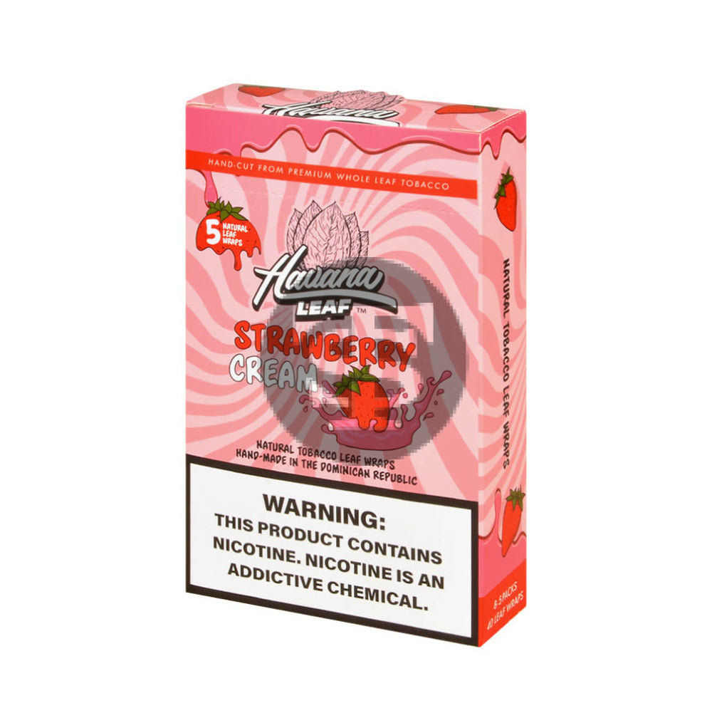 Havana Leaf Natural Tobacco Wrap Strawberry Cream 8x5pk