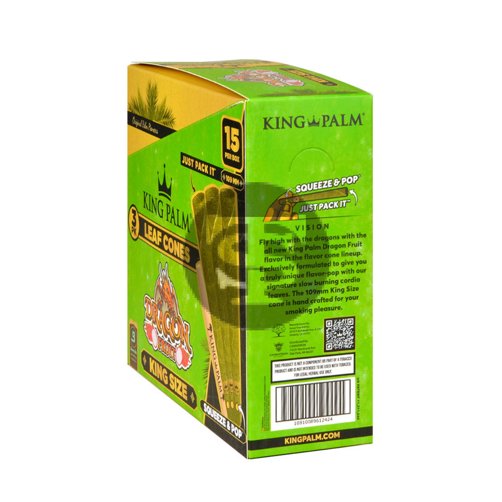 King Palm Cones 109mm King Size Dragon Fruit 15 packs of 3