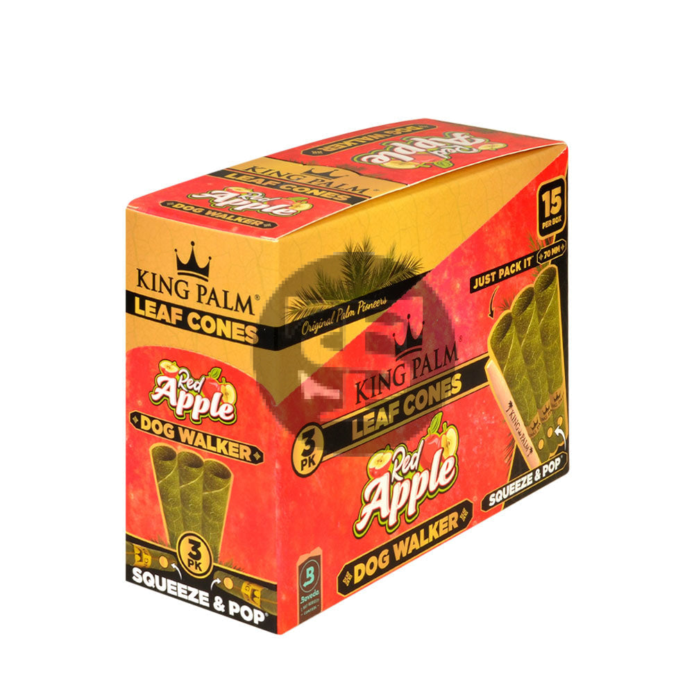 King Palm Cones 70mm Dog Walker Red Apple 15 packs of 3
